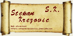 Stepan Krezović vizit kartica